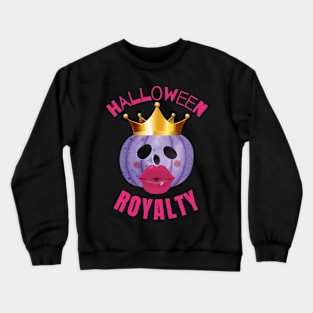 HALLOWEEN ROYALTY - Funny Halloween Pumpkin Head | Halloween Costume Crewneck Sweatshirt